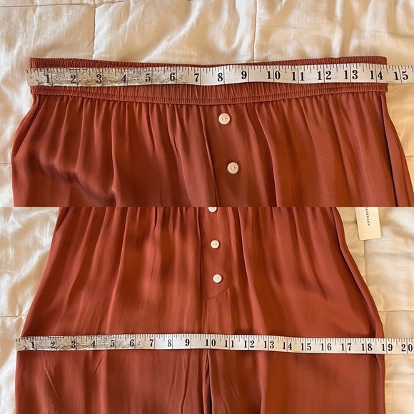 NWT Anthropologie Silky Pyjama Lounge Pant S Orange - Picture 13 of 15